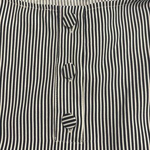 Striped Navy Blue and White Sleeveless Tank Top Shirt